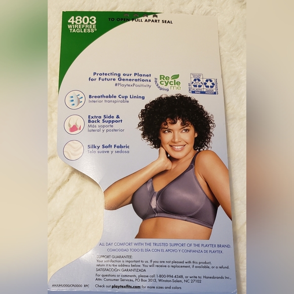 Playtex Women's 18 Hour Silky Soft Smoothing Wireless Bra - Picture 4 of 6
